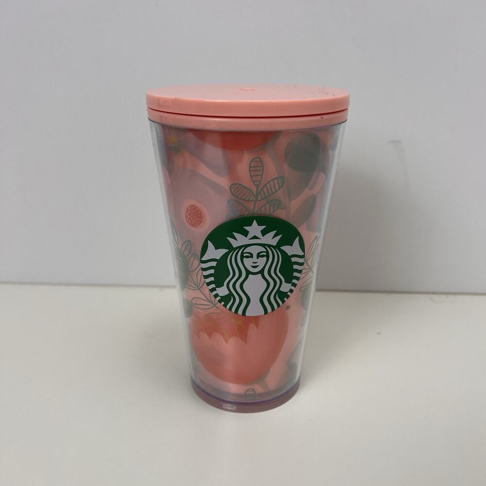 2020 Spring Starbucks Tumbler Pink Flower Limited Edition 16oz Plastic